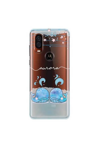 MOTOROLA by LENOVO - Moto One Vision - Soft Clear Case - Little Whales White