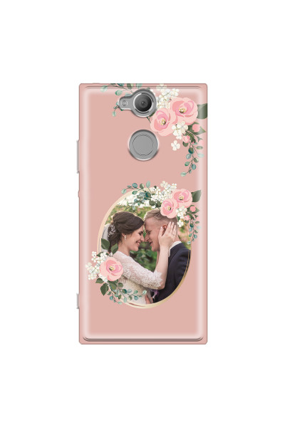 SONY - Sony XA2 - Soft Clear Case - Pink Floral Mirror Photo