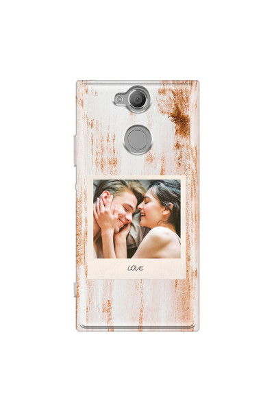 SONY - Sony XA2 - Soft Clear Case - Wooden Polaroid