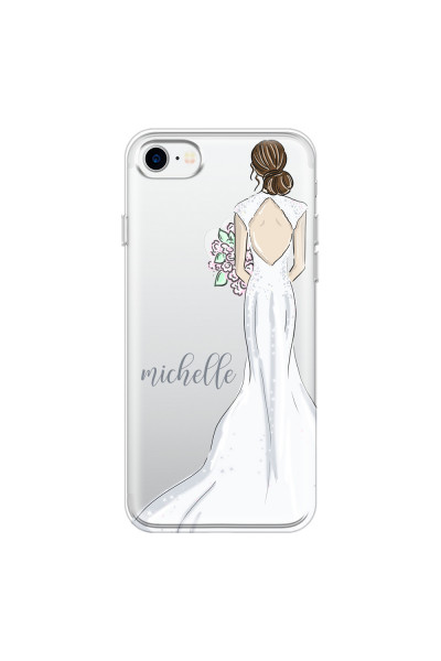 APPLE - iPhone 7 - Soft Clear Case - Bride To Be Brunette Dark