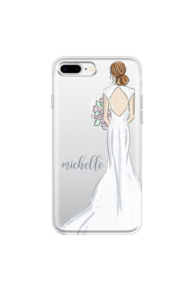 APPLE - iPhone 7 Plus - Soft Clear Case - Bride To Be Redhead Dark