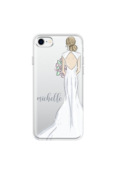 APPLE - iPhone 7 - Soft Clear Case - Bride To Be Blonde Dark
