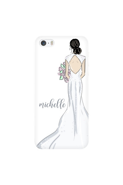 APPLE - iPhone 5S/SE - 3D Snap Case - Bride To Be Blackhair Dark