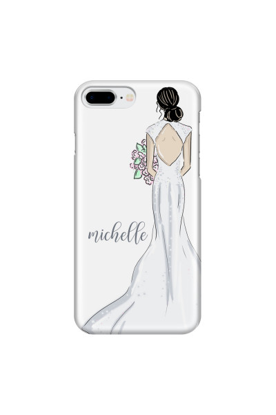 APPLE - iPhone 8 Plus - 3D Snap Case - Bride To Be Blackhair Dark