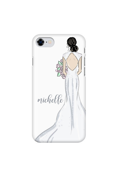 APPLE - iPhone 8 - 3D Snap Case - Bride To Be Blackhair Dark