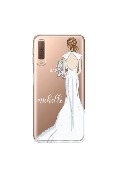SAMSUNG - Galaxy A7 2018 - Soft Clear Case - Bride To Be Redhead