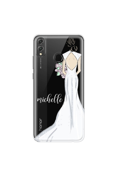 HONOR - Honor 8X - Soft Clear Case - Bride To Be Blackhair
