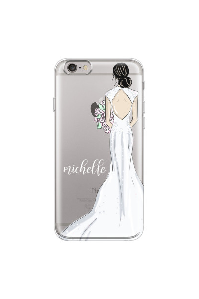 APPLE - iPhone 6S - Soft Clear Case - Bride To Be Blackhair