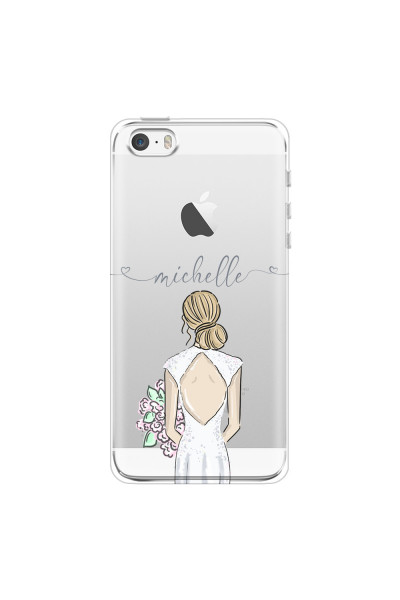 APPLE - iPhone 5S/SE - Soft Clear Case - Bride To Be Blonde II. Dark