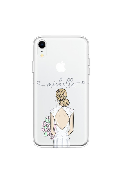 APPLE - iPhone XR - Soft Clear Case - Bride To Be Blonde II. Dark
