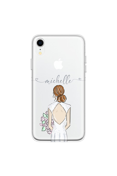 APPLE - iPhone XR - Soft Clear Case - Bride To Be Redhead II. Dark