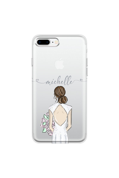 APPLE - iPhone 7 Plus - Soft Clear Case - Bride To Be Brunette II. Dark