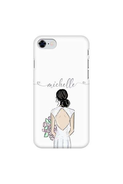 APPLE - iPhone 8 - 3D Snap Case - Bride To Be Blackhair II. Dark