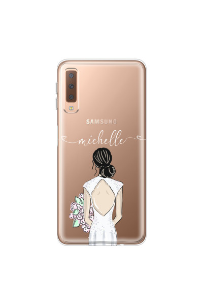 SAMSUNG - Galaxy A7 2018 - Soft Clear Case - Bride To Be Blackhair II.