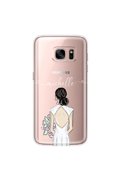 SAMSUNG - Galaxy S7 - Soft Clear Case - Bride To Be Blackhair II.