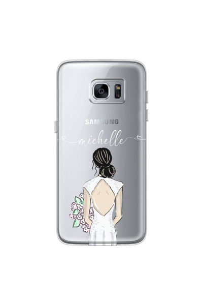 SAMSUNG - Galaxy S7 Edge - Soft Clear Case - Bride To Be Blackhair II.