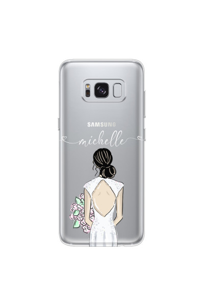 SAMSUNG - Galaxy S8 Plus - Soft Clear Case - Bride To Be Blackhair II.