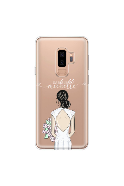SAMSUNG - Galaxy S9 Plus 2018 - Soft Clear Case - Bride To Be Blackhair II.
