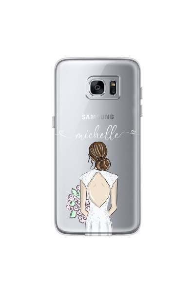 SAMSUNG - Galaxy S7 Edge - Soft Clear Case - Bride To Be Brunette II.