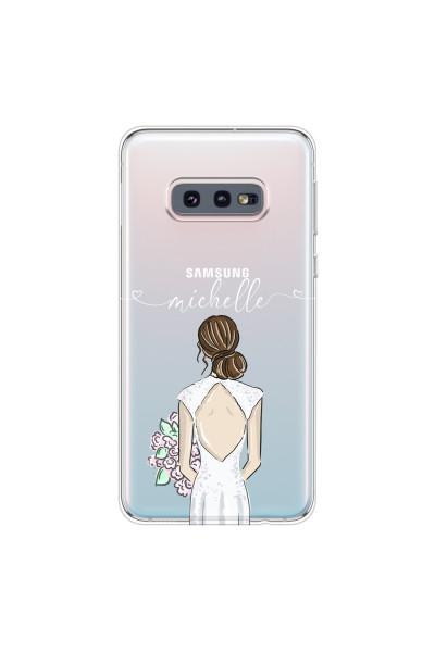 SAMSUNG - Galaxy S10e - Soft Clear Case - Bride To Be Brunette II.