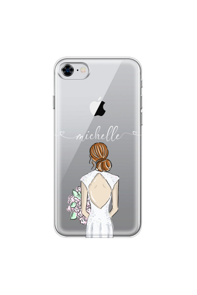 APPLE - iPhone 8 - Soft Clear Case - Bride To Be Redhead II.