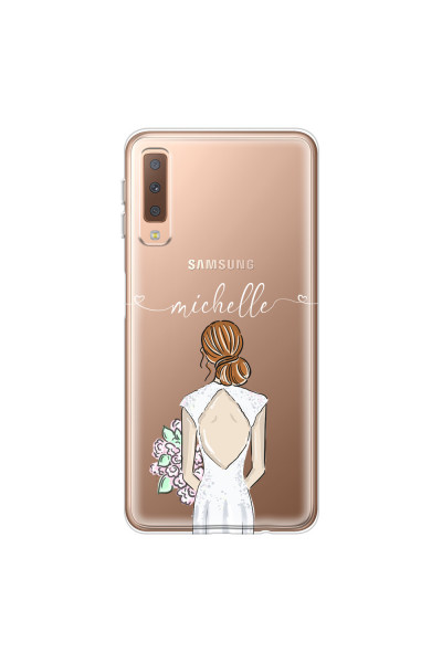 SAMSUNG - Galaxy A7 2018 - Soft Clear Case - Bride To Be Redhead II.