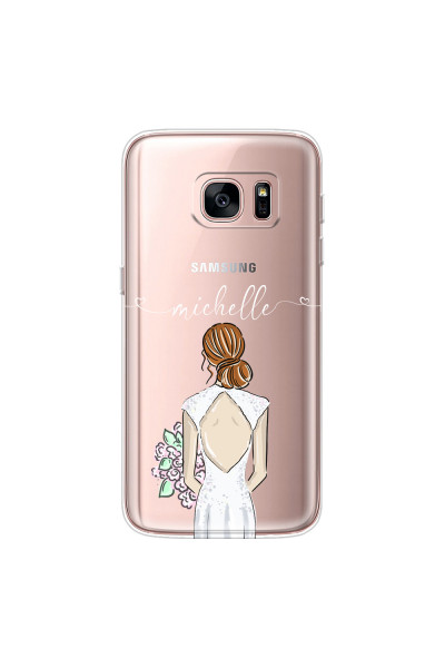 SAMSUNG - Galaxy S7 - Soft Clear Case - Bride To Be Redhead II.