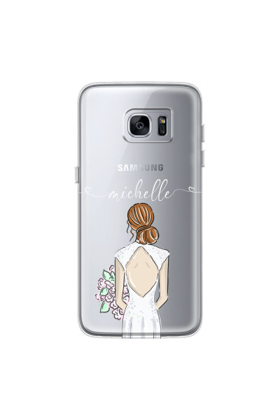 SAMSUNG - Galaxy S7 Edge - Soft Clear Case - Bride To Be Redhead II.