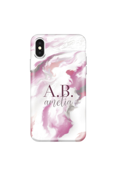 APPLE - iPhone X - Soft Clear Case - Streamflow Pink Ocean