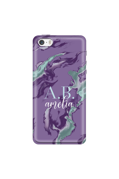 APPLE - iPhone 5S/SE - Soft Clear Case - Streamflow Violet Ocean