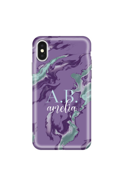 APPLE - iPhone X - Soft Clear Case - Streamflow Violet Ocean