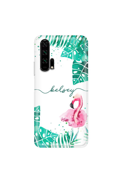 HONOR - Honor 20 Pro - Soft Clear Case - Flamingo Watercolor