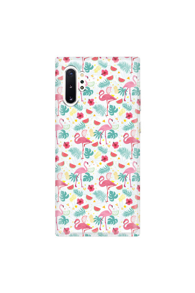 SAMSUNG - Galaxy Note 10 Plus - Soft Clear Case - Tropical Flamingo II