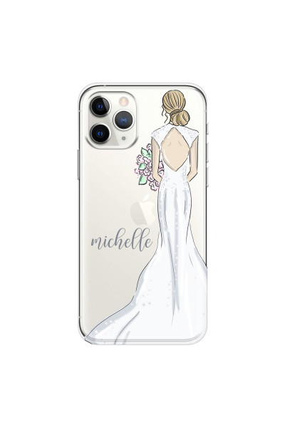 APPLE - iPhone 11 Pro - Soft Clear Case - Bride To Be Blonde Dark