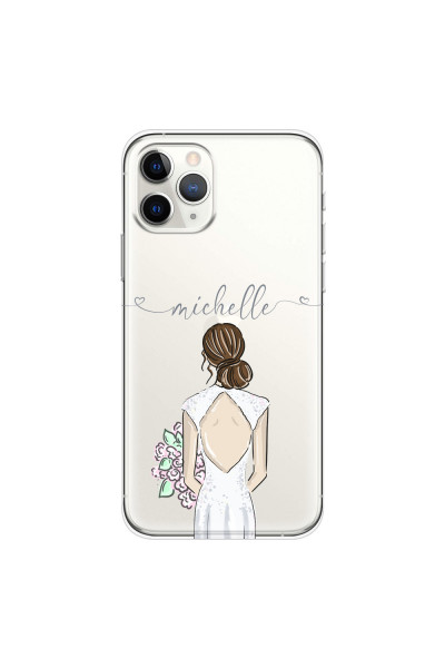 APPLE - iPhone 11 Pro - Soft Clear Case - Bride To Be Brunette II. Dark