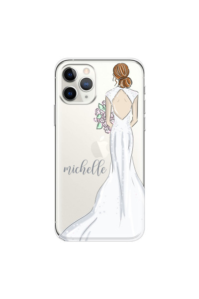 APPLE - iPhone 11 Pro - Soft Clear Case - Bride To Be Redhead Dark