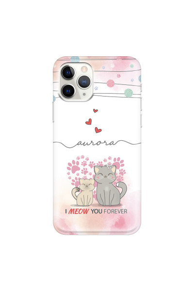 APPLE - iPhone 11 Pro - Soft Clear Case - I Meow You Forever