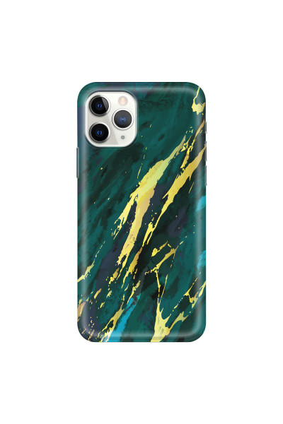 APPLE - iPhone 11 Pro - Soft Clear Case - Marble Emerald Green