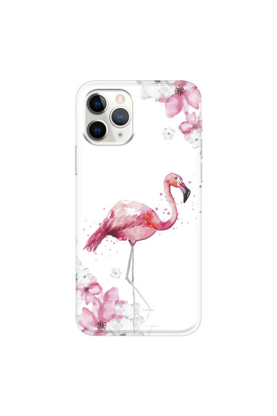 APPLE - iPhone 11 Pro - Soft Clear Case - Pink Tropes