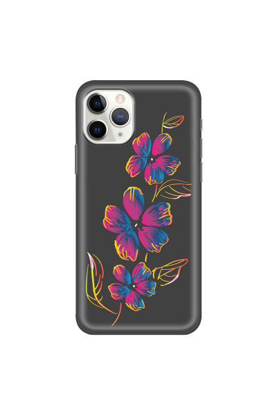 APPLE - iPhone 11 Pro - Soft Clear Case - Spring Flowers In The Dark