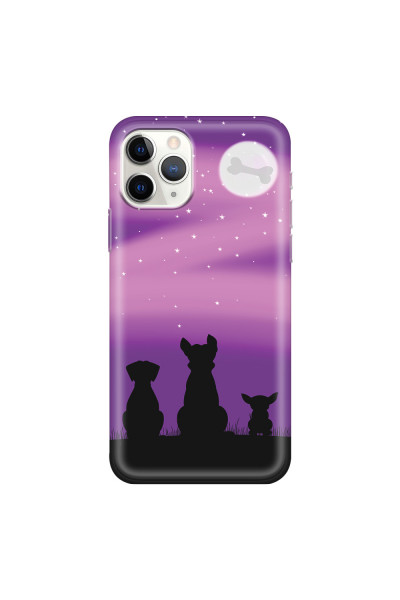 APPLE - iPhone 11 Pro Max - Soft Clear Case - Dog's Desire Violet Sky