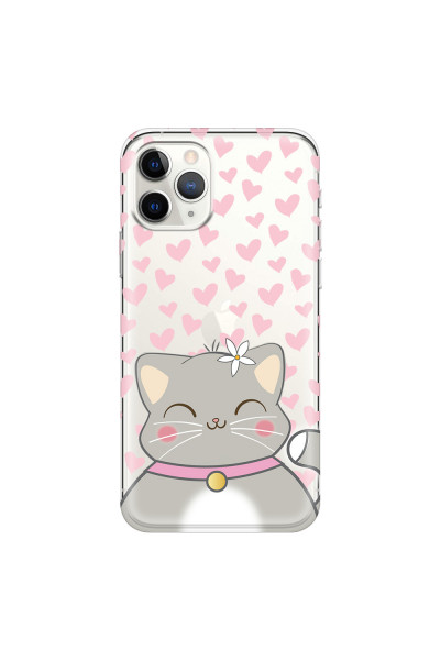 APPLE - iPhone 11 Pro Max - Soft Clear Case - Kitty