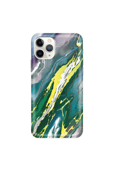 APPLE - iPhone 11 Pro Max - Soft Clear Case - Marble Rainforest Green