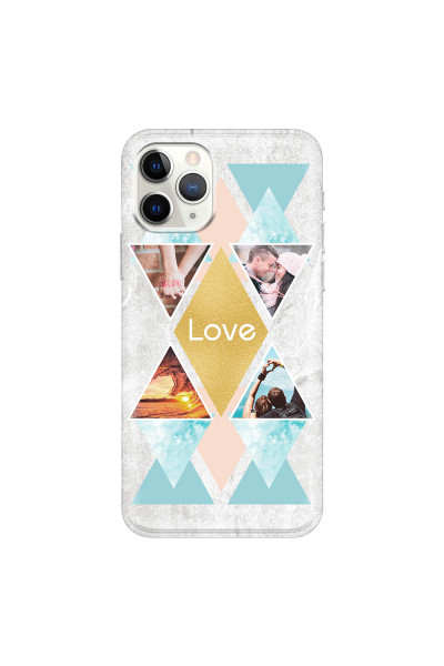 APPLE - iPhone 11 Pro Max - Soft Clear Case - Triangle Love Photo