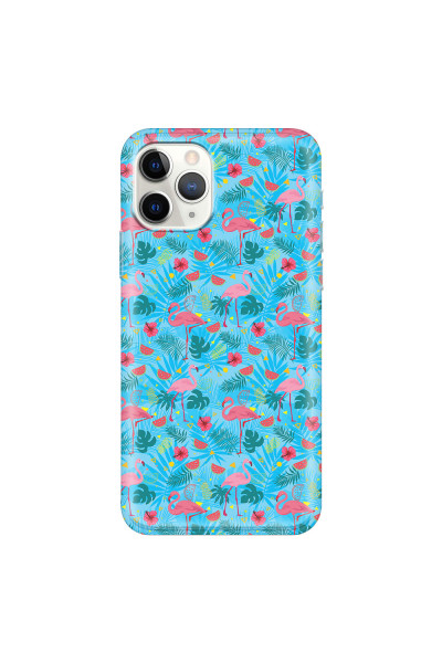 APPLE - iPhone 11 Pro Max - Soft Clear Case - Tropical Flamingo IV