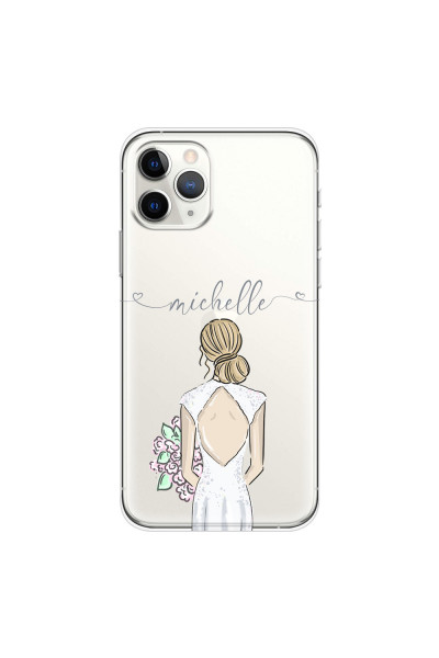 APPLE - iPhone 11 Pro Max - Soft Clear Case - Bride To Be Blonde II. Dark