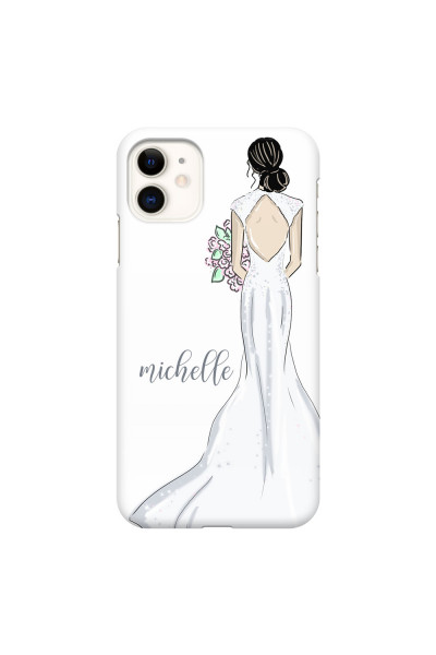 APPLE - iPhone 11 - 3D Snap Case - Bride To Be Blackhair Dark
