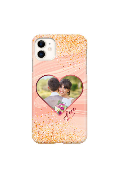 APPLE - iPhone 11 - 3D Snap Case - Glitter Love Heart Photo