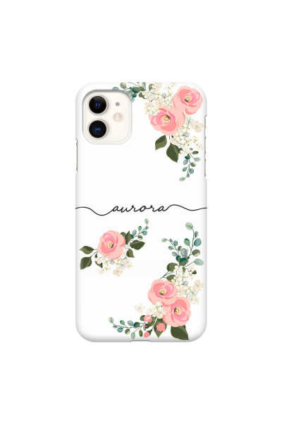 APPLE - iPhone 11 - 3D Snap Case - Pink Floral Handwritten