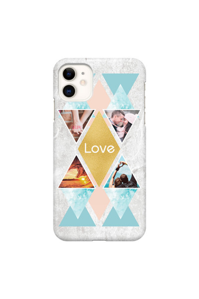 APPLE - iPhone 11 - 3D Snap Case - Triangle Love Photo